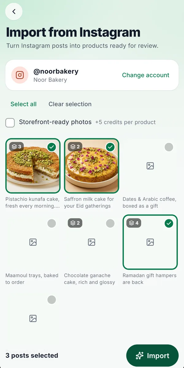 Instagram to store